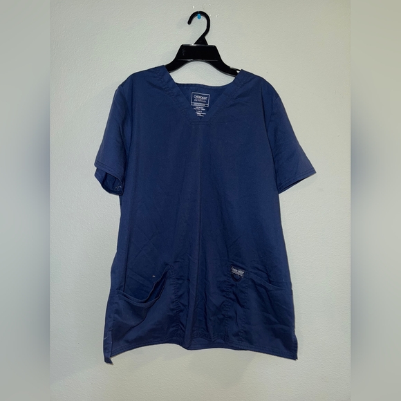 Cherokee Navy Scrub Top - Picture 1 of 4
